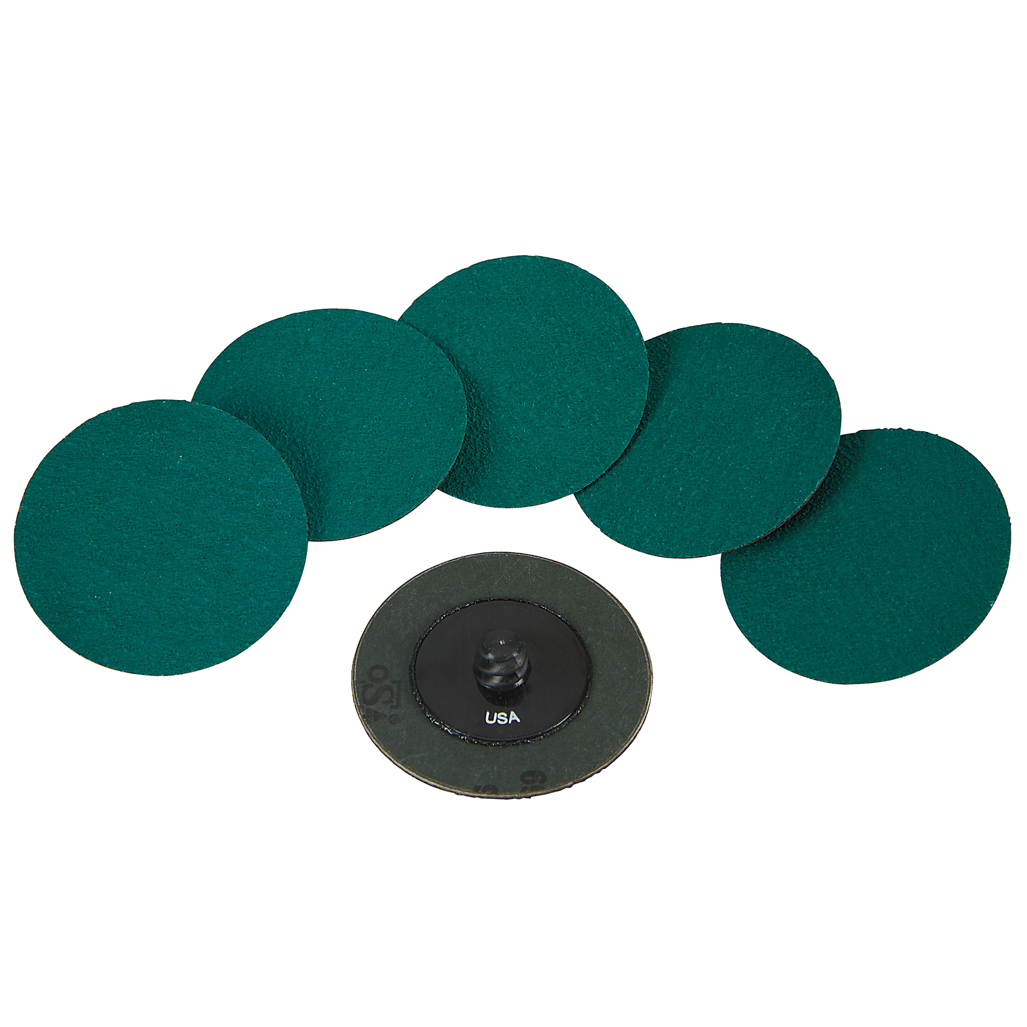 Klutch Industrial Surface Conditioning Discs, 2in., Green, 80 Grit, 6-Pk.